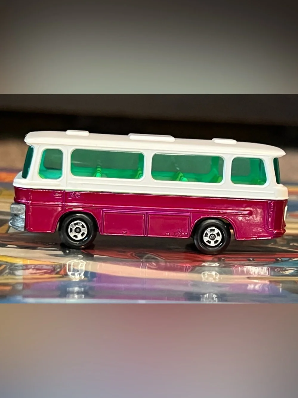 Vintage Matchbox Superfast No. 12 Setra Coach Lesney England 1970 Purple